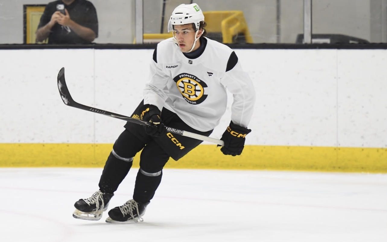 Cullen McCrate, ISM client, Boston Bruins 2026 NHL Draft pick at development camp